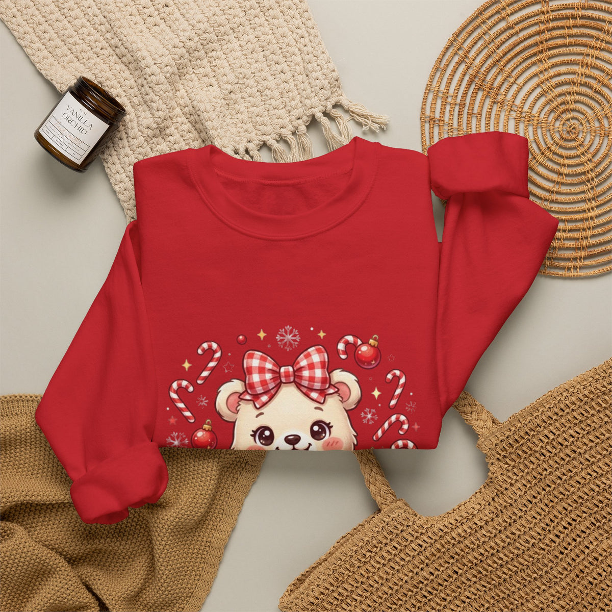 Bear-y Merry Christmas Bear Crewneck Sweatshirt