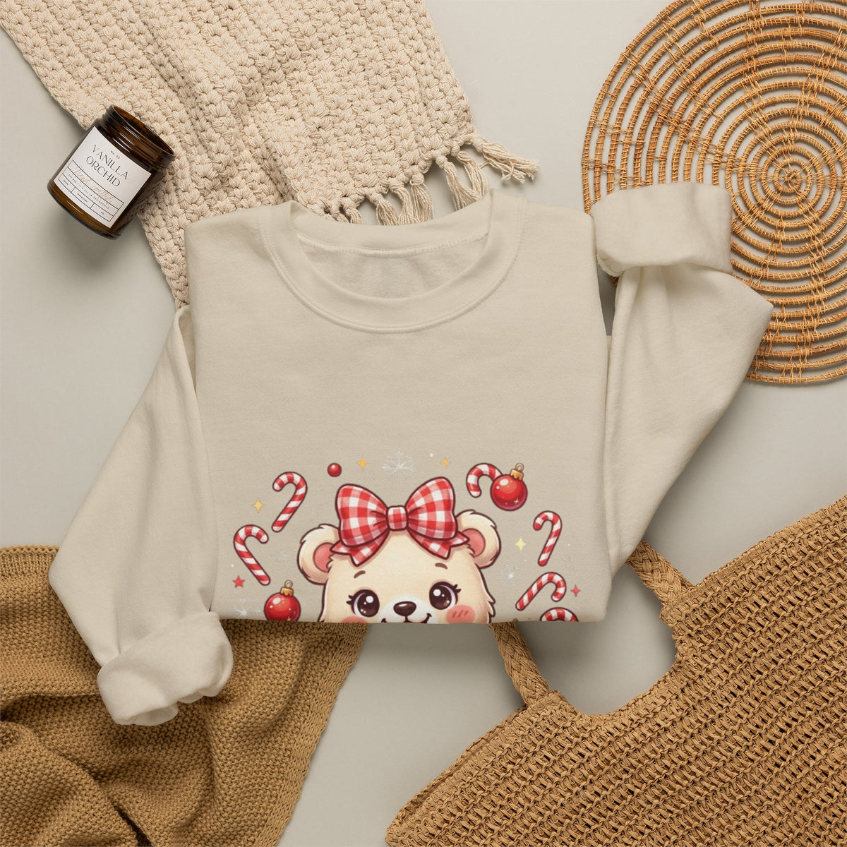 Bear-y Merry Christmas Bear Crewneck Sweatshirt