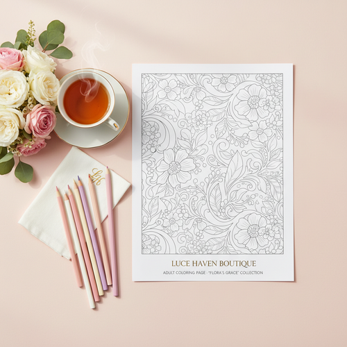 Luce Haven motivational coloring page printable PDF cover