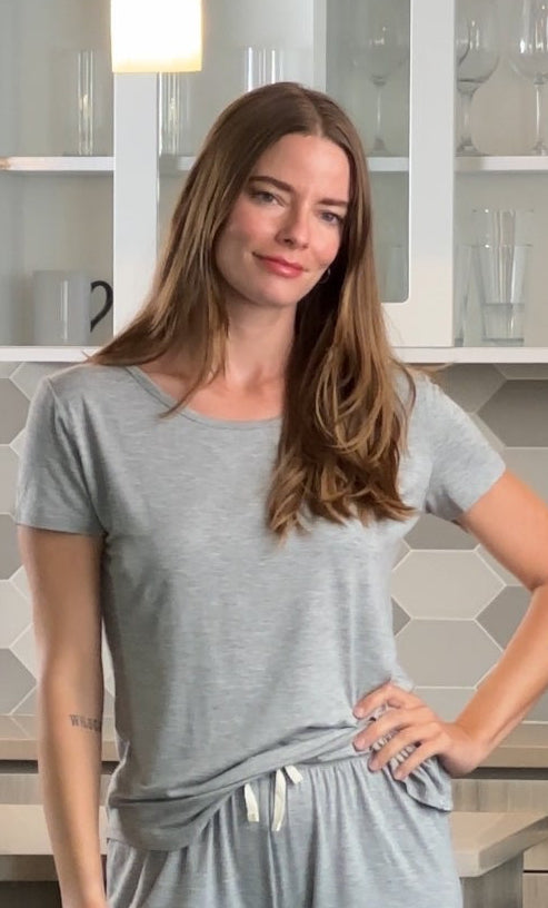 Women’s Bamboo Lounge Set – T-Shirt & Shorts
